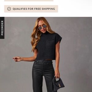 Vici Icon Black Coated Jeans